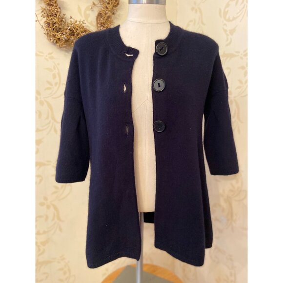 Bergdorf Goodman Vince 100% Cashmere Black Cardigan Sweater Ladies Medium - Picture 1 of 4